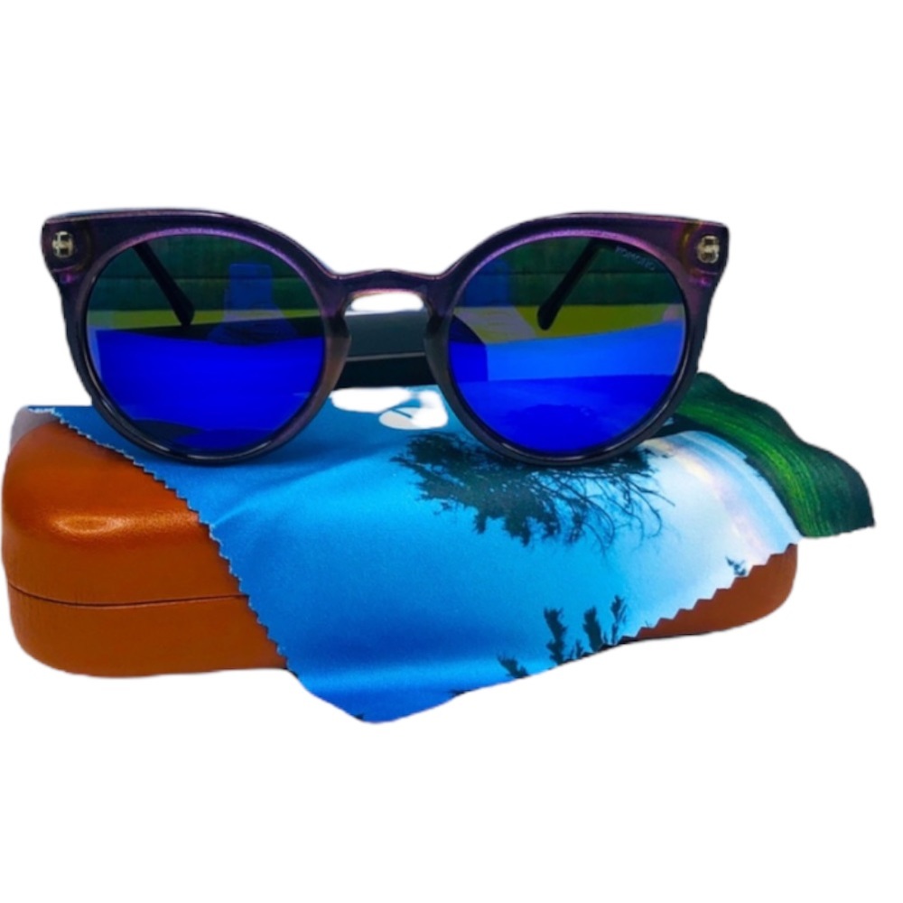 KOMONO Lulu Sunglasses Purple Haze NEW Cat Eye - Picture 2 of 10